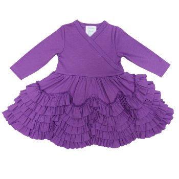 Lemon Loves Layette "Jada" Dress for Baby Girls in Amethyst