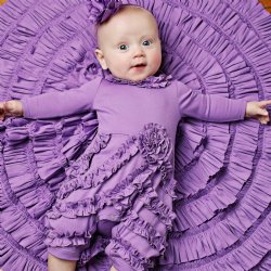 Lemon Loves Layette "Wrap" for Newborn and Baby Girls in Amethyst