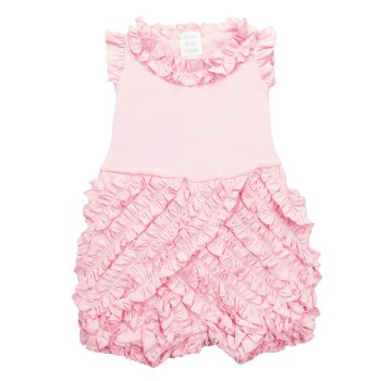 Lemon Loves Layette "Rula" Romper for Baby Girls and Toddlers in Pink