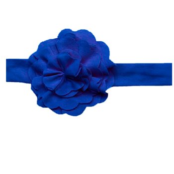 Lemon Loves Layette "Lily Pad" Headband for Baby Girls in Seaport Blue