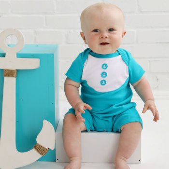 Lemon Loves Layette for Boys "Coast" Romper for Newborn and Baby Boys