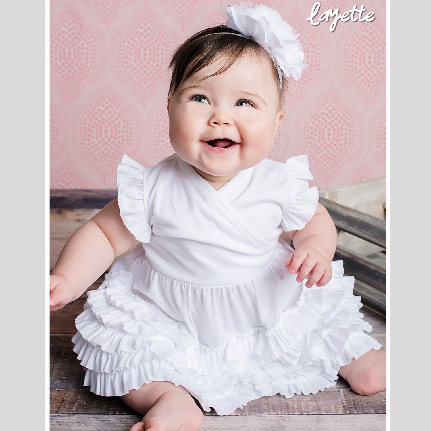 white infant dress