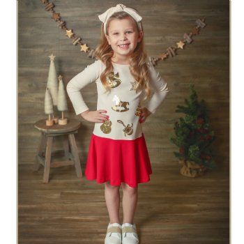 Lemon Loves Layette "Christmas Carols" Toddler Dress