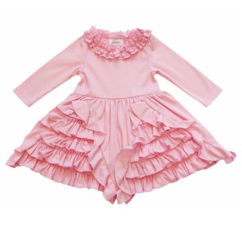 Lemon Loves Layette "Zoe" Dress for Baby Girls in Pink