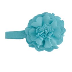 Lemon Loves Layette "Lily Pad" Headband for Baby Girls in Blue Tint