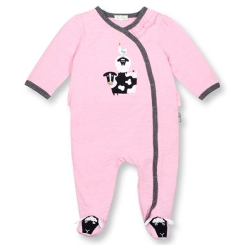 Le Top "Barnyard Buddies" Footed Romper for Baby Girls