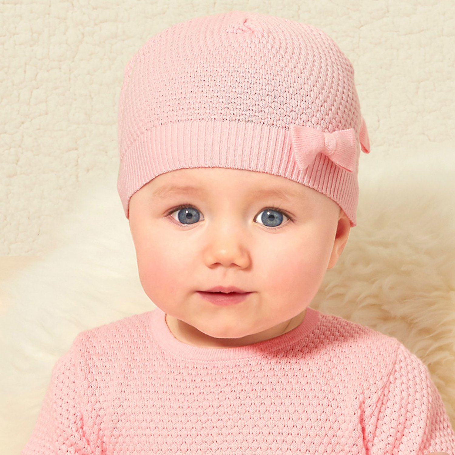 Le Top Bébé Cuddle Up Knit Sweater Cap for Baby Girls