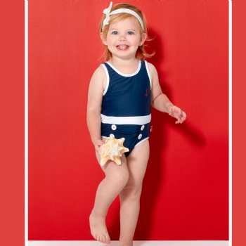 Le Top "La Mer" Nautical One-Piece Swimsuit for Baby Girls