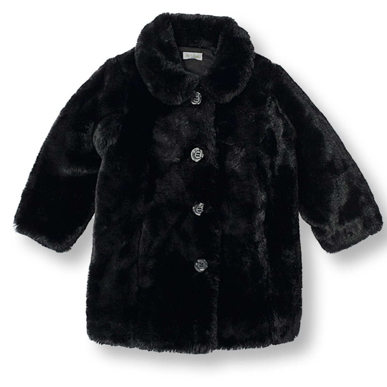 Toddler CoatsLe Top Black Faux Fur Coat