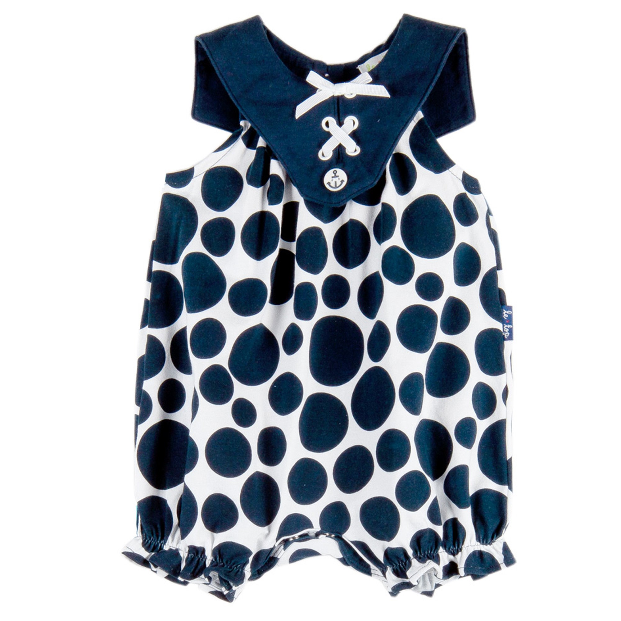 navy blue romper baby girl