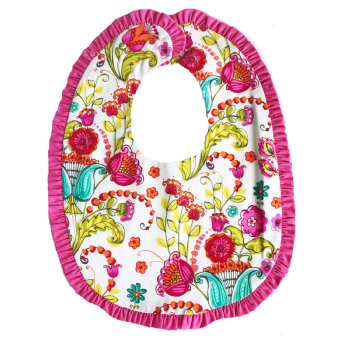  Lé Za Me "Bright Bellflowers" Bib for Baby Girls