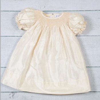 Lé Za Me "Sophia" Ivory" Silk Bishop's Dress