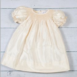 Lé Za Me "Sophia" Ivory" Silk Bishop's Dress