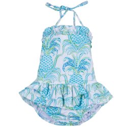 Lé Za Me Pineapple Princess "Linda" Sunsuit for Baby Girls