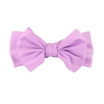 Ruffle Butts Lilac Swim Bow Headband For Baby and Toddlers