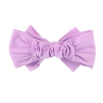 Ruffle Butts Lilac Swim Bow Headband For Baby and Toddlers