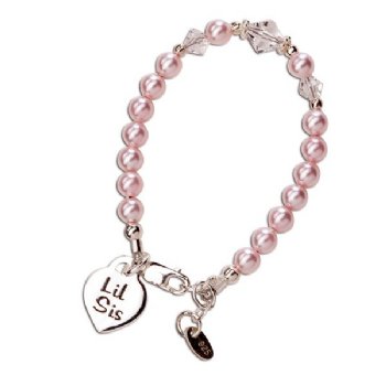 Cherished Moments "Lil Sis" Pearl and Crystal Bracelet