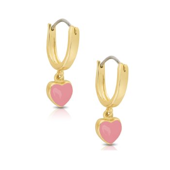 Lily Nily Hanging Heart Hoop Earrings