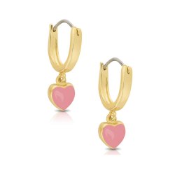 Lily Nily Hanging Heart Hoop Earrings