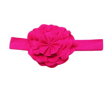 Lemon Loves Layette "Lily Pad" Headband for Baby Girls in Hot Pink