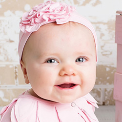 Lemon Loves Layette "Bijou" Hat for Newborn and Baby Girls in Pink