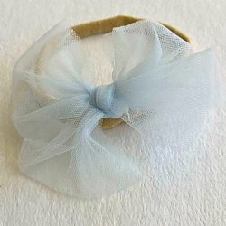 A Little Lacey Blue Baby Bow Headband