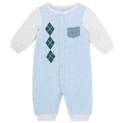 Le Top Bébé Argyle Knit Romper for Newborn and Baby Boys