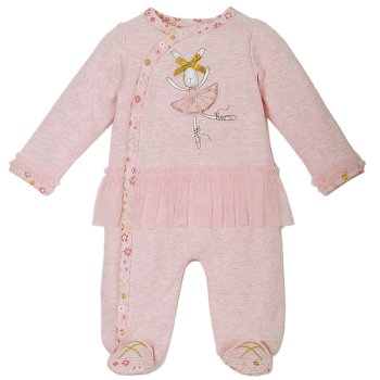Le Top "Bunny Ballerina" Knit Footie with Tutu Skirt for Newborn and Baby Girls