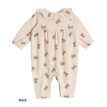 Mabel + Honey "Beary Cute" Knit Romper for Baby Girls