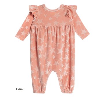 Mabel + Honey "Starblush" Velvet Romper for Baby Girls