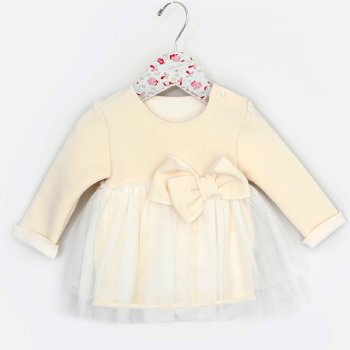 Mae Li Rose "Lily" Lace and Bow 2 pc. Tunic and Legging Set in Ivory