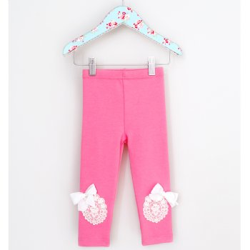  Mae Li Rose Pink Tunic Top and Capri Set for Baby Girls
