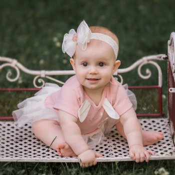 Mae Li Rose "Bunny" Onesie in Ivory