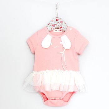 Mae Li Rose "Bunny" Onesie in Blush