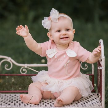 Mae Li Rose "Bunny" Onesie in Ivory