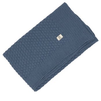 Micu Micu Denim Blue Knit Baby Blanket