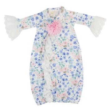 Haute Baby "Periwinkle Love" Newborn Gown