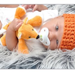 Nookums Paci-Plushies Shakies- "Freckles Fox"