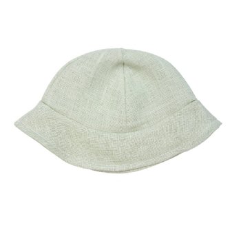 Paty Sunhat in Green Linen for Baby Boys