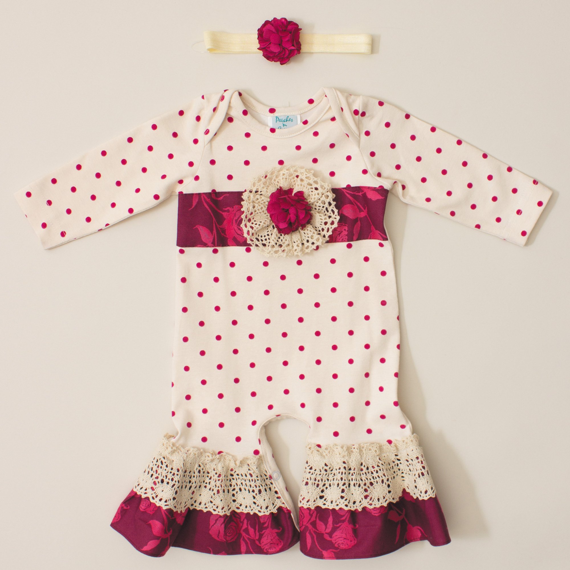 Holiday Romper for Baby GirlsPeaches 'n Cream