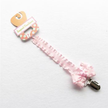 Beyond Creations Pink Paci Clip with Detachable Bow Clippie