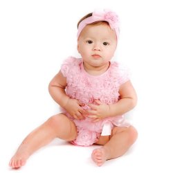 Popatu Princess Pink Flower Onesie with Tutu for Baby Girls