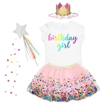 Sweet Wink "Pink Confetti" Tutu for Toddlers & Girls