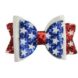 Sparkle Sisters by Couture Clips "Red, White & Blue" Sparkling Clippie
