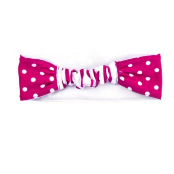 Ruffle Butts Berry Polka Dot Headband