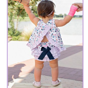 Ruffle Butts "Berry Sweet" Swing Top and Diaper Cover Set for Baby Girls