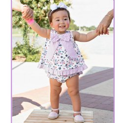 Ruffle Butts "Berry Sweet" Swing Top and Diaper Cover Set for Baby Girls