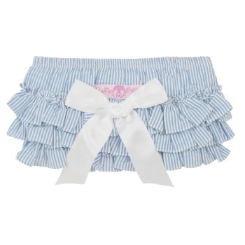 Ruffle Butts Blue Seersucker Swing Top Set for Baby and Toddlers