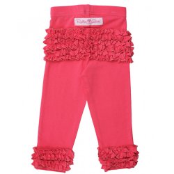 Ruffle Butts Candy Pink Everyday Ruffle Leggings for Baby Girls and Toddlers