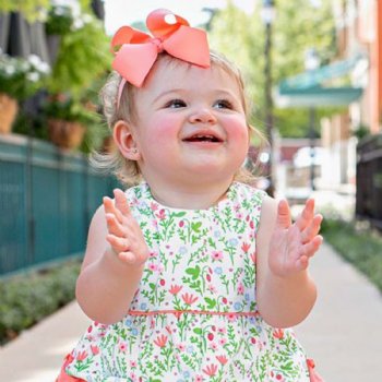 Ruffle Butts Coral Bow Headband